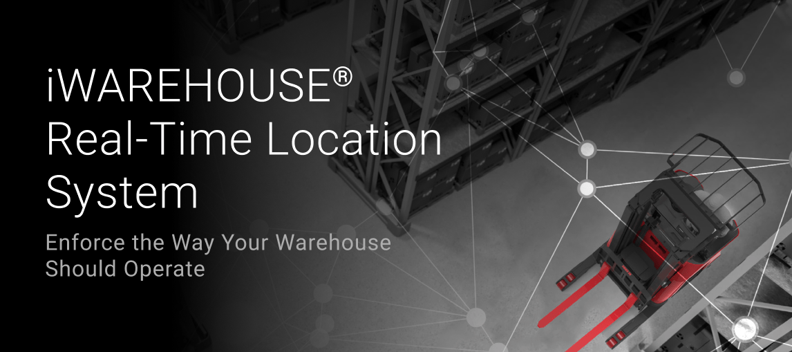 Raymond iWAREHOUSE Real-Time Location System (RTLS) providing real-time warehouse visibility, asset tracking, and fleet management