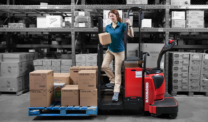 pallet truck, end rider pallet jack