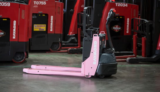 Pink Pallet Jack, 8210 Electric Pallet Jack